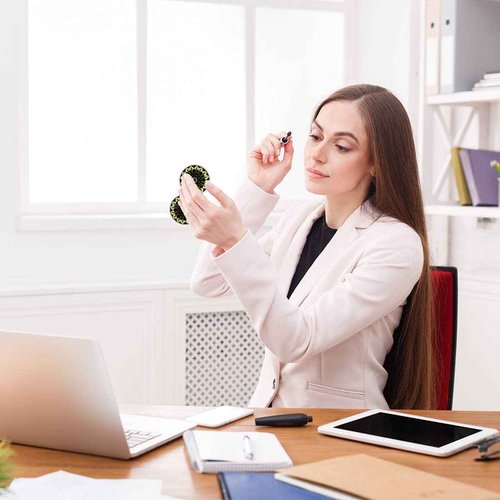 Beaufy Small Compact Mirror Magnifying Travel Pocket Mirrors Handheld Foldable Mini Size with 1x 2X Magnification for Purse Handbag - Embossed Mandala Design for Girls Women Pack of 6