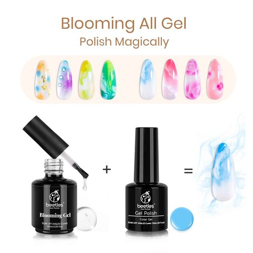 beetles Gel Polish Nail Set 20 Colors Cozy Campfire Collection Orange Green Brown Soak Off Uv Lamp with Beetles Nail Blooming Gel 15ml Clear Uv Led Soak off Nail Gel Diy Nail Art Design Manicure