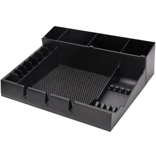 Stylist Tool Box Organizer, Hair Accessory Organizer, Salon Hair Clipper, Professional Hair Clipper Workstation, Holds 3 Trimmers, Multi-Compartment Design, with Scissor Slot (Black)