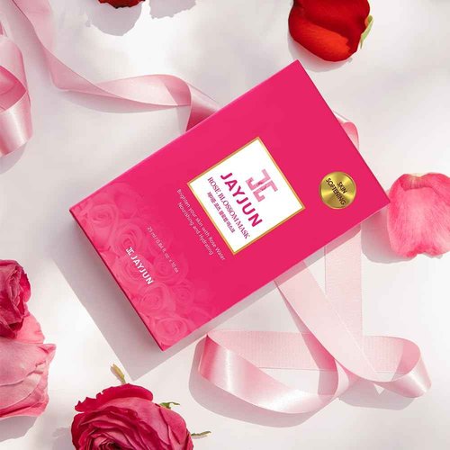 JAYJUN Rose Blossom Mask (10 Sheets) – Rose Water, Betaine & Allantoin for Soothing Hydration Skin 0.84 fl. oz.