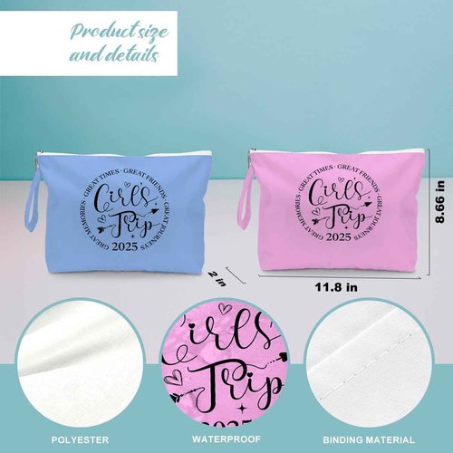 Fokongna 2PCS Girls Trip Gifts Wet Bag Wet Dry Bag Beach Bag Favors for Swimsuit Toiletry Bag Travel Essentials For Women, Beach Travel Gym Wet Dry Bag for Swimsuit Dirty Diaper Bag