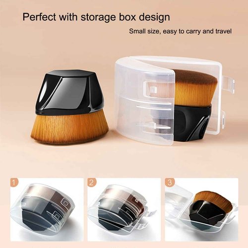 PHOERA CC+ Cream Color Correcting Anti Aging Hydrating Serum & SPF 25+, PHOERA Primer, Kabuki Makeup Brushes Foundation Brush Powder (103 Warm Peach+120 Nude)