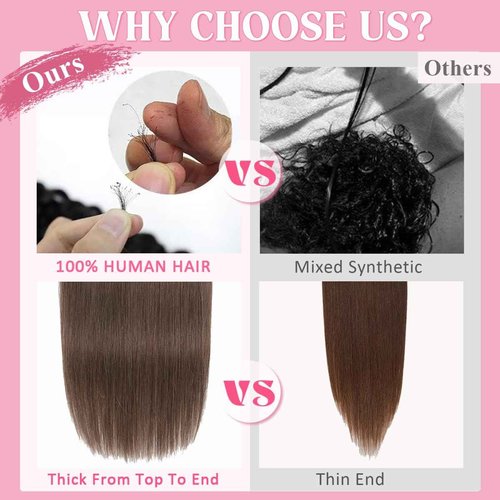 Clip in Hair Extensions Real Human Hair Clip ins 100% Human Hair Extension for Women Clip in Extensions 8pcs Per Set with 18 Clips Double Weft (18 Inch 80g #4 Chocolate Brown)