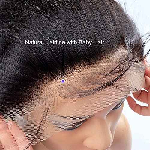 13x4 Lace Frontal 20 Inch Brazilian Straight Human Hair Lace Frontal Ear to Ear HD Transparent Lace Frontal Closure Human Hair Pre Plucked With Baby Hair For Black Women (13X4 lace frontal, 20)