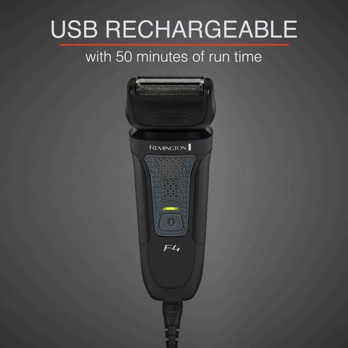 Remington F4 Style Series Foil Shaver for Men, Flexing Blades for Close and Comfortable Shave, Cordless Electric Rechargeable Razor.