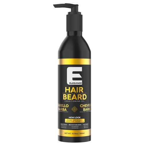 Elegance Hair & Beard Conditioning Oil, 10.1 Oz, Enriched with Aloe Vera, Hair Oil that Promotes Healthy Hair and Beard Growth, Reduces Itching
