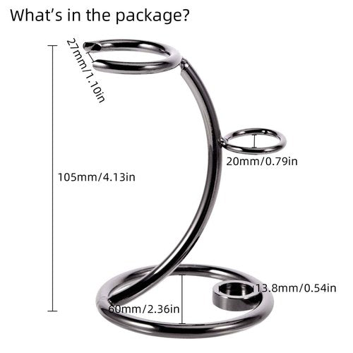 Grandslam Shaving Razor and Brush Stand Universal Holder for Safety Razor Storage Shave Brush Holder (gunmetal)