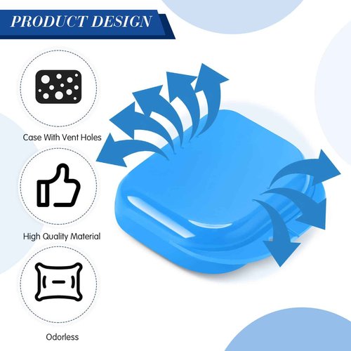 Tanlade 40 Pcs Retainer Case with Vent Holes 10 Colors Dental Storage Container Mouth Guard Container Case Multicolor Dental Retainer Box for Office Travel