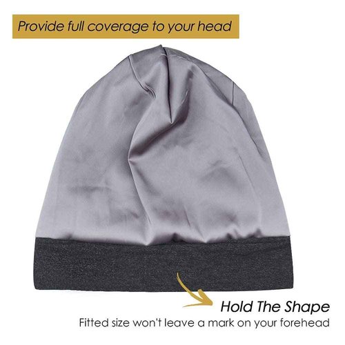 FocusCare Satin Bonnet for Black Women with Curly Hair Sleeping