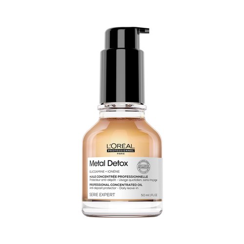 L'Oréal Professionnel Paris Metal Detox Leave-In Oil - Detoxifies, Prevents Damage and Prolongs Hair Color With Shine, For All Hair Types