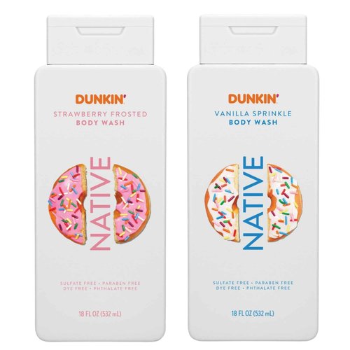 Native Body Wash Limited Edition Scents | Vanilla Sprinkle 18 oz Body Wash & Strawberry Frosted 18 oz Body Wash (Vanilla Sprinkle & Strawberry Frosted)