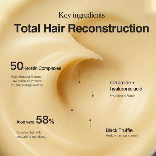 ROOTONIX Extreme Advance Essential Hair Pack for Damaged Hair, Korean Hair Treatment, Hydrating Repair Mask with Protein, Keratin & Black Truffle (8.45 fl oz /250ml)
