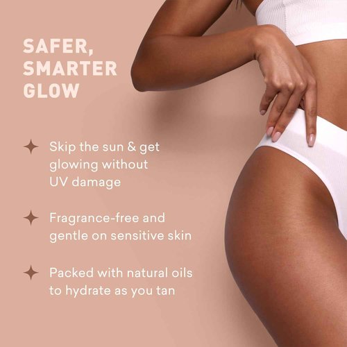 Sunless Tanning Lotion Dark Tones | Indoor Self-Tanner | Dark Tanning | Body Tanning Lotion | Sun Kiss Glow | Self-Tanning Lotion with Bronzer | Just Nutritive | 8 Oz