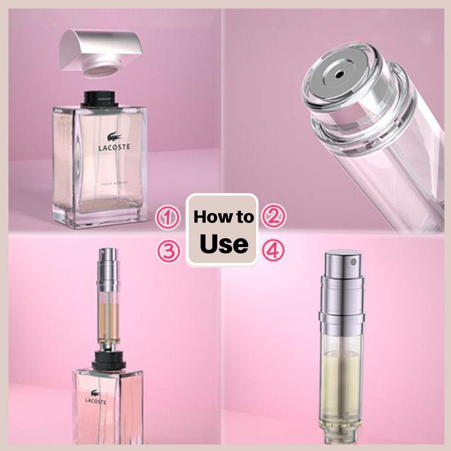 UULANFA Portable Mini Refillable Perfume Atomizer Bottle Empty Pocket Size Cologne Sprayer for Travel 5ml (Y-Champagne Gold)