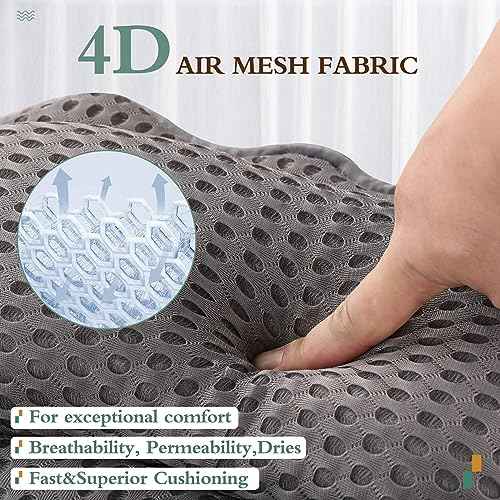 Bath Pillow RUVINCE Ergonomic Luxury Bathtub Pillow with Head,Neck, Shoulder and Back Support, 4D Bath Pillows for tub with 6 Powerful Suction Cups, Fits All Bathtub
