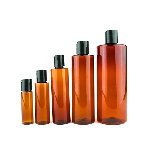 Nature Packaged Plastic Amber Bottles (Pack of 12) - 16oz Amber Plastic Bottle with Screw Caps; Used as Reusable Shampoo, Lotion, Travel, Body Wash Container