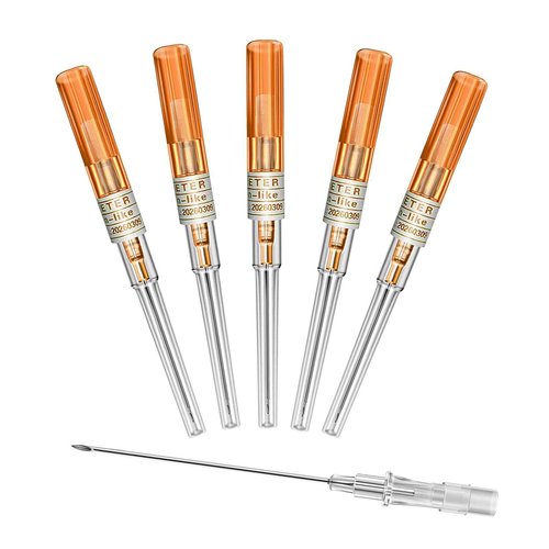 Sotica Ear Nose Piercing Needles 5pcs 14G IV Hollow Needles for All Piercing Catheter Needles Cannula Body Piercing Needles For Belly Navel Nipple Piercing Stainless Steel Piercing (14G)