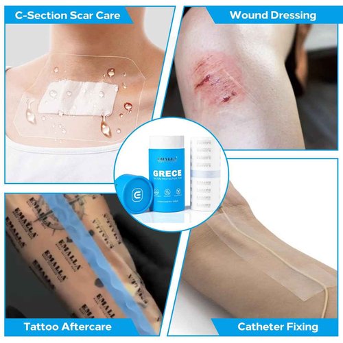 Tattoo Aftercare Bandage Roll, 6"x 11 Yard Tattoo Protection Film 0.02MM Matte Waterproof Bandage Second Skin Tape for Healing Tattoo Film Tattoo Supplies (6 in x 11 yd Roll)