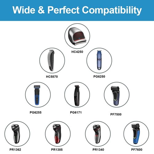 Charger Replacement for Remington Shaver HC4250 PG6171 PF7500 PF7600 PG6250 PA-0510N Beard Trimmer Charger Remington Hair Clipper Wall Power Supply Cord 5V Adapter