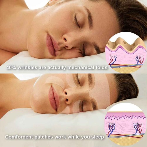 Comfordent Wrinkle Patches – 80 Triangle Tapes + 5 Reusable Silicone Face Pads Bundle