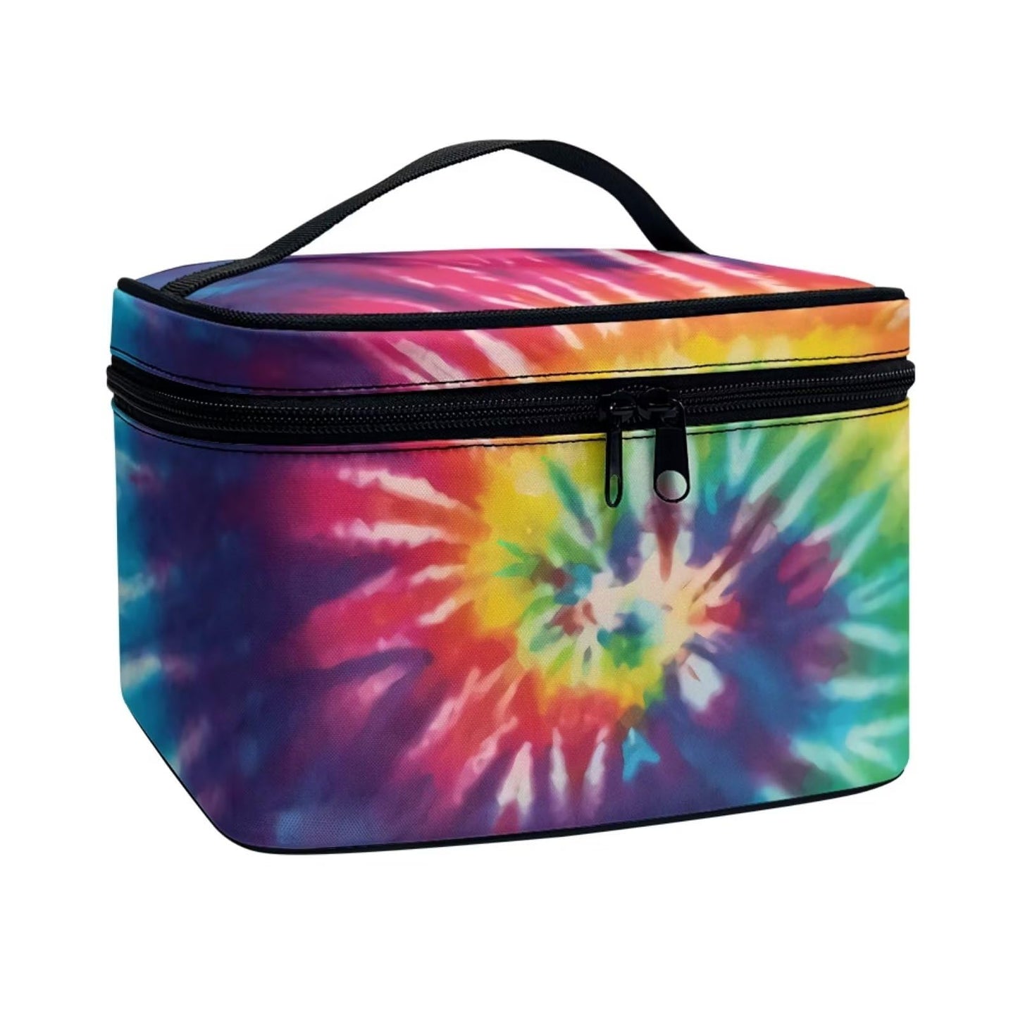 JoyLamoria Tie Dye Print Toiletry Bag Lightweight Cosmetic Bag Women Girls Makeup Case Pouch