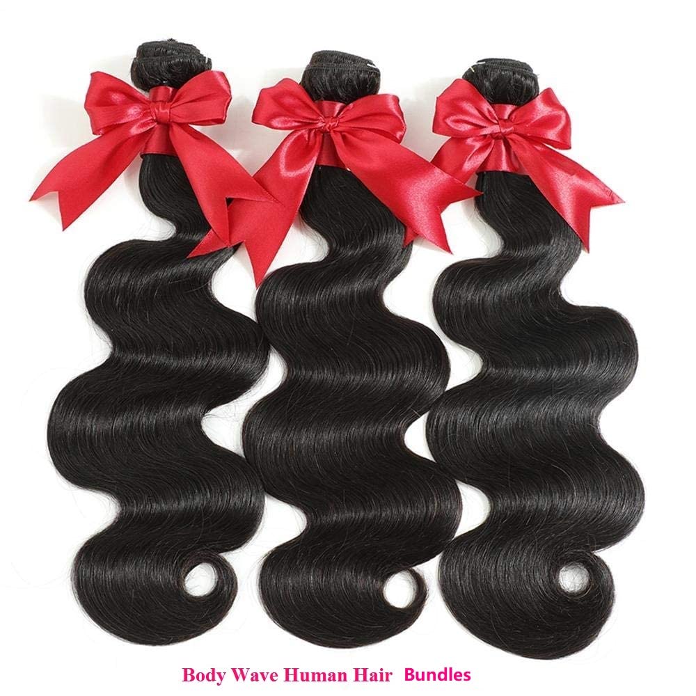 10A Brazilian Body Wave 10 Inch (Pack of 1) Bundles Human Hair 1 Bundle 100% Unprocessed Virgin Remy Hair Body Wave Single Bundles Human Hair Weave Bundles Natural Black