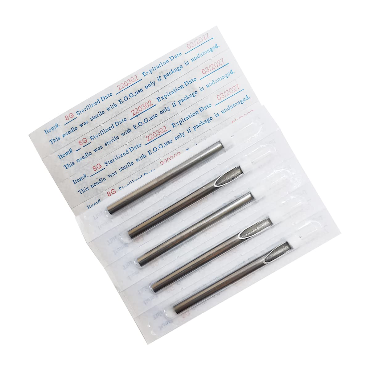 Body Piercing Needles - NeedleWalk 50Pcs Hollow Needles 6G Piercing Needle Kit for Ear Nose Piercing And Lip Tongue Piercing Tattoo Supply