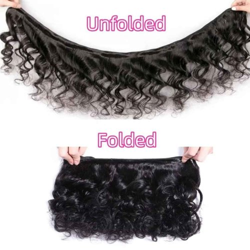 Ladiaryf Loose Wave Bundles Human Hair Short Brazilian Virgin Human Hair Bundles Loose Wave Natural Black Color Can Be Dyed and Styled Total 300g 10 10 10 Inch
