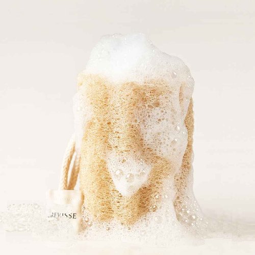 Crevisse Natural Egyptian Loofah Sponge – Exfoliating Shower Body Scrubber (Pack Options) (3 Count (Pack of 1))