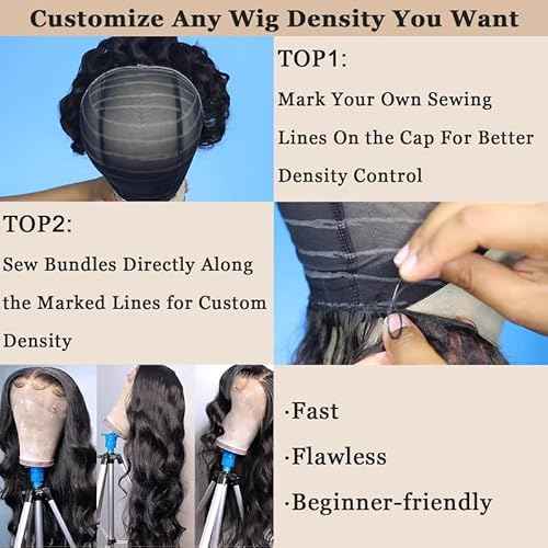 Pre-sewn 9x6 HD Lace Closure with Glueless Cap ? Body Wave Human Hair Closure with Baby Hair, Bleach & Dye Friendly, Beginner Friendly 16 Inch 613 Blonde