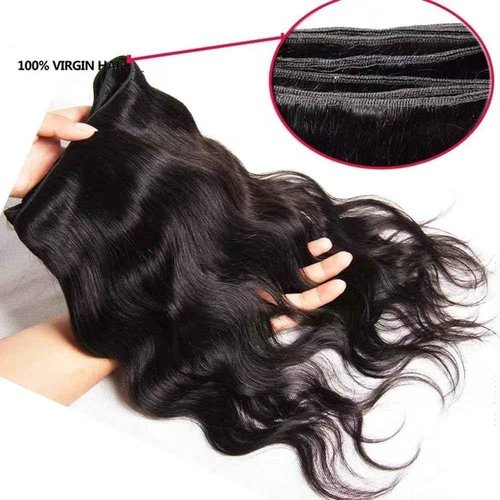 10A Human Hair Bundles 14 14 14 Inch Body Wave Bundles Human Hair Unprocessed Brazilian Virgin Hair 3 Bundles Hair Weave Body Wave Bundles Human Hair Extensions Natural Color