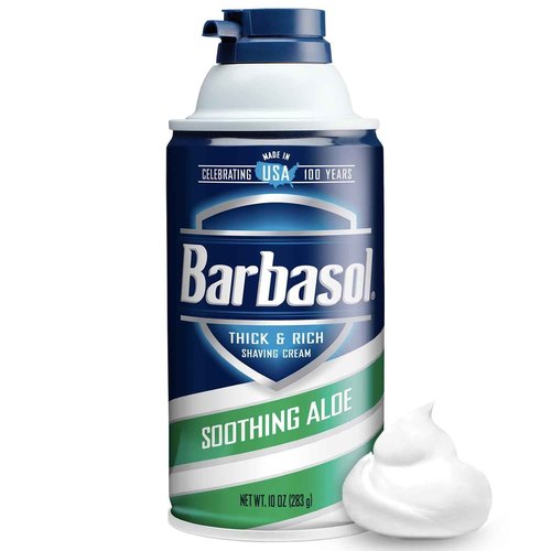 Barbasol Soothing Aloe Thick & Rich Shaving Cream 10 Oz (Pack of 12)