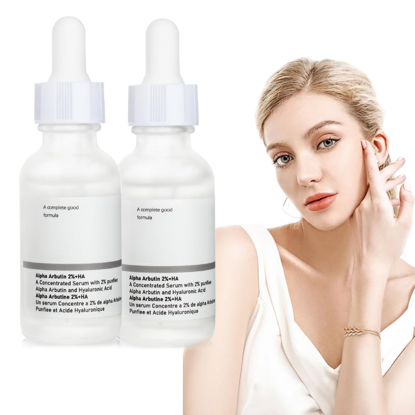 2Pcs Arbutin Serum - Double Nourishment, Deep Moisturizing, Alpha Arbutin Serum for Supple and Hydrated Skin.