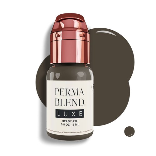 Perma Blend Luxe - Ready Ash - Microblading Ink to Enhance Lip Color or Permanent Eye Liner - Lip Tattoo & Lip Blushing Supplies for Permanent Lip Color - Ash Brown Tattoo Ink - Vegan (0.5 oz)