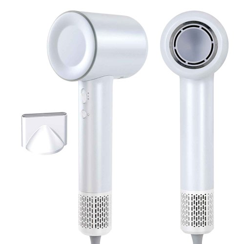 Hair Dryer Power Hair Dryer Quality Heat Control Ionic Lightweight Travel Blow Dryer 1600W White