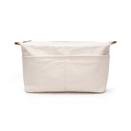 YONBEN Insert Storage Bag Purse Organizer and Cosmetic Travel Bags for Women Makeup Bag with Compartments Three Sizes Cotton Canvas built-in compartments functiona and fashionable