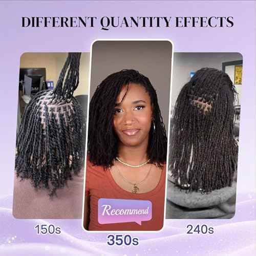 Sisterlocks Locs Extesnions Human Hair 0.2cm Thickness Micro Locs Curly Tips, Full Handmade Interlocking Permanent Soft Dreadlock Extensions (Black 1b# 0.2cm, 12 Inch 30 Strands)