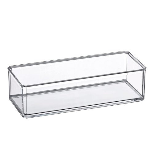 Amazing Abby - Glamour - Acrylic 1-Compartment Makeup Organizer, Transparent Plastic Lipstick Holder, Perfect Bathroom Vanity Storage Solution for Lipsticks, Nail Polishes, and More