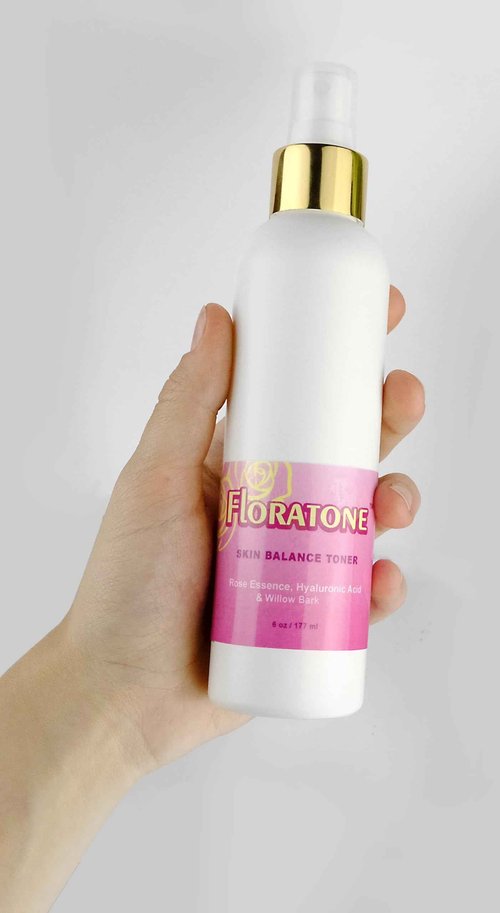 Floratone Skin Balance Facial Toner - with Rose Essence, Hyaluronic Acid & Willow Bark - Facial Mist for Sensitive Skin