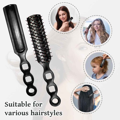 Bulk Hair Brushes 100 PCS Individually Wrapped Hair Brush Bulk, Disposable Hair Brushes Homeless Supplies Bulk Suitable for Charity Donation,Hotel,Shelter,Home(Black)