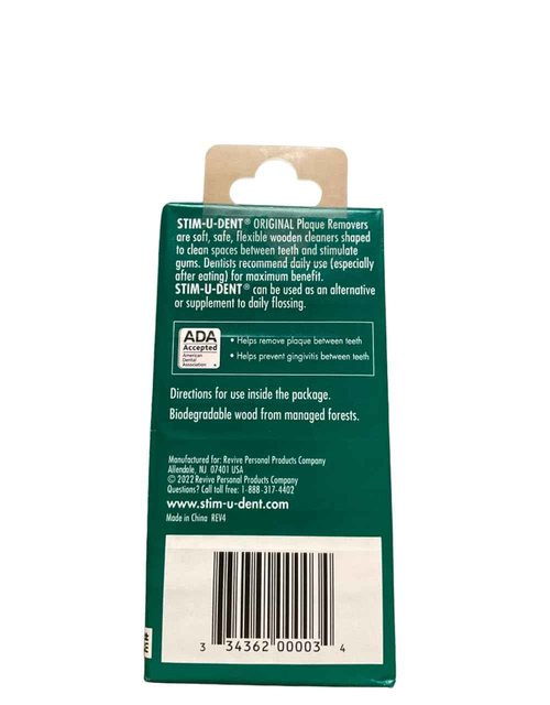 Stim-U-Dent Plaque Removers 6 Packs of 4x25 Picks/Pack (600 Picks) - Mint Flavor (Pack of 6)