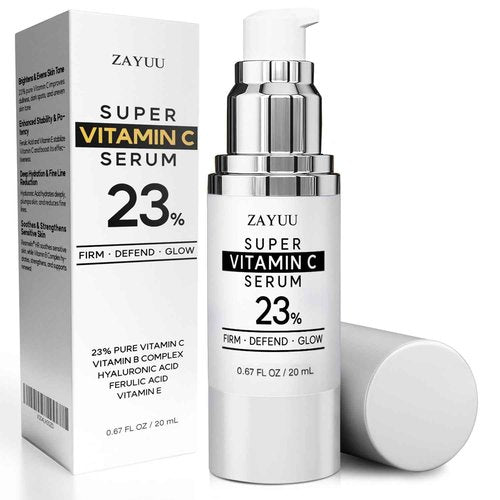 Super Vitamin C Face Serum: 20ml Korean Skin Care Serum with 23% Vitamin C, Hyaluronic Acid & Botanical Complex – Revives Dull Skin & Smooths Texture