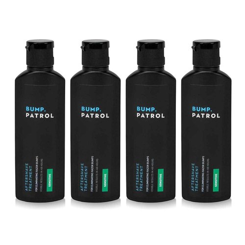 Bump Patrol Sensitive Strength Aftershave Formula - Gentle After Shave Solution Eliminates Razor Bumps and Ingrown Hairs - 2 Ounces 4 Pack