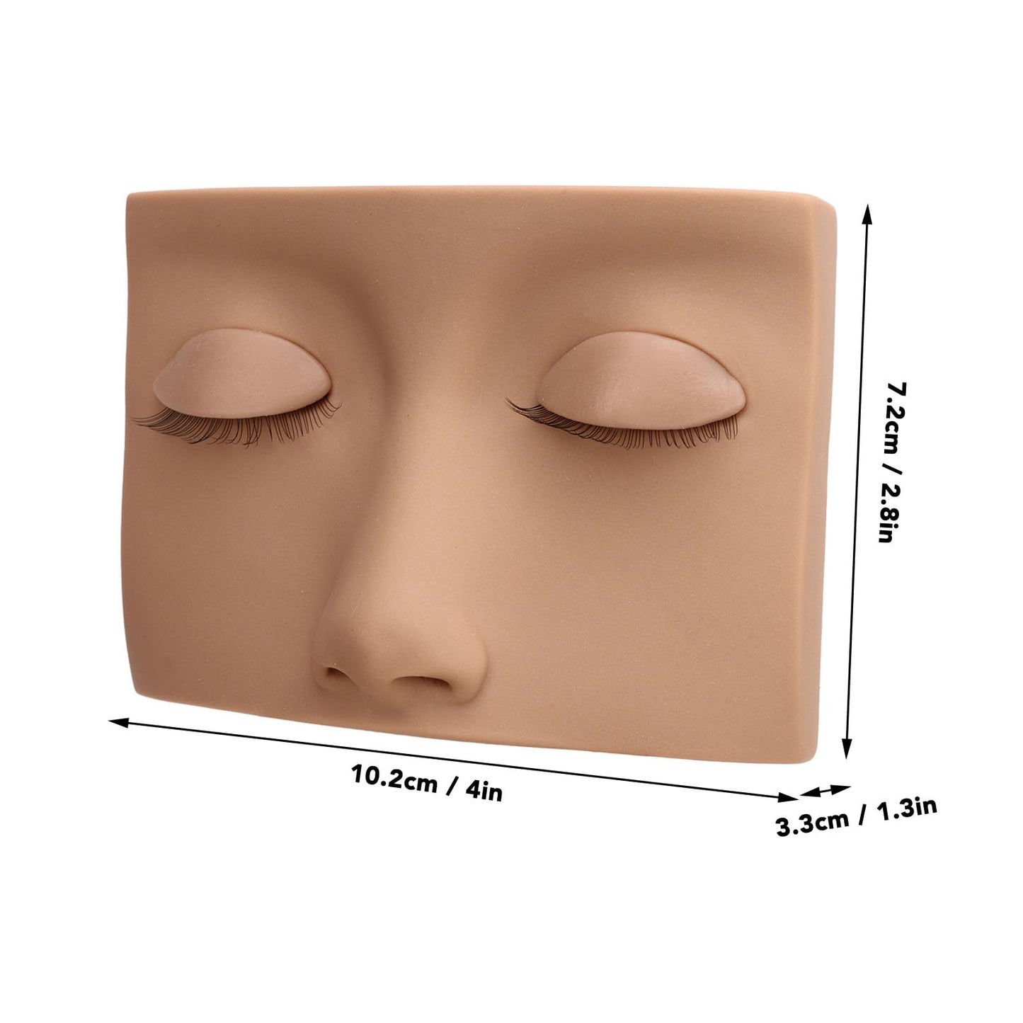 Lash Mannequin Head, Removable Silicone Replacement Eyelash Mannequin Head, Lash Extension Training Practice Head Eye Lash Extension for Lash Practice Makeup Eyelash Extensions (Light Brown)