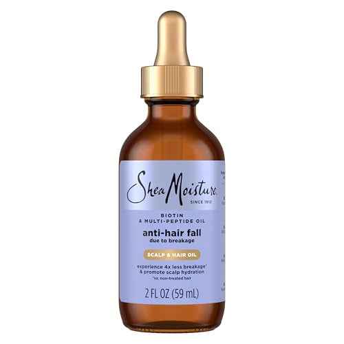 SheaMoisture Scalp & Hair Oil Anti-Hair Fall for Healthy Looking Hair and Moisturized Scalp, with Biotin & Multi-Peptide ScalpBoost Technology, 2 oz