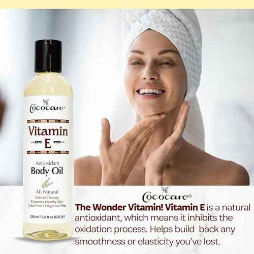 Cococare Natural Vitamin E Antioxidant Body Oil - Vitamin Therapy for All Skin Types - 8.5 fl oz - Pack of 6