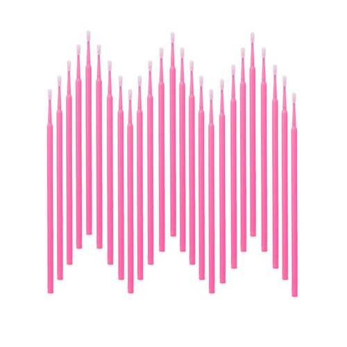 2100PCS Microswabs for Eyelash Extensions，Micro Applicators Brush for Cleaning and Applying Make-up Pink (Head Diameter: 2.0mm)
