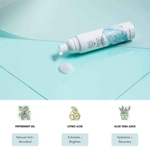 Snow Fox Skin Care Cooling Foam Cleanser – SLS-Free Face Wash with Organic Aloe Vera & Peppermint Water – Gentle, Non-Drying Formula for Oily, Combination & Sensitive Skin – 5oz