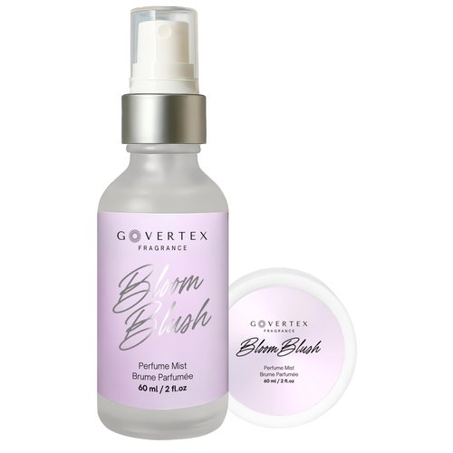 Govertex Bloom Blush Hair & Body Perfume Mist - Cherry Blossom, Jasmine, Vanilla & Peach Perfume | 60ml | Signature Women Fragrance - Long Lasting Hair and Body Mist