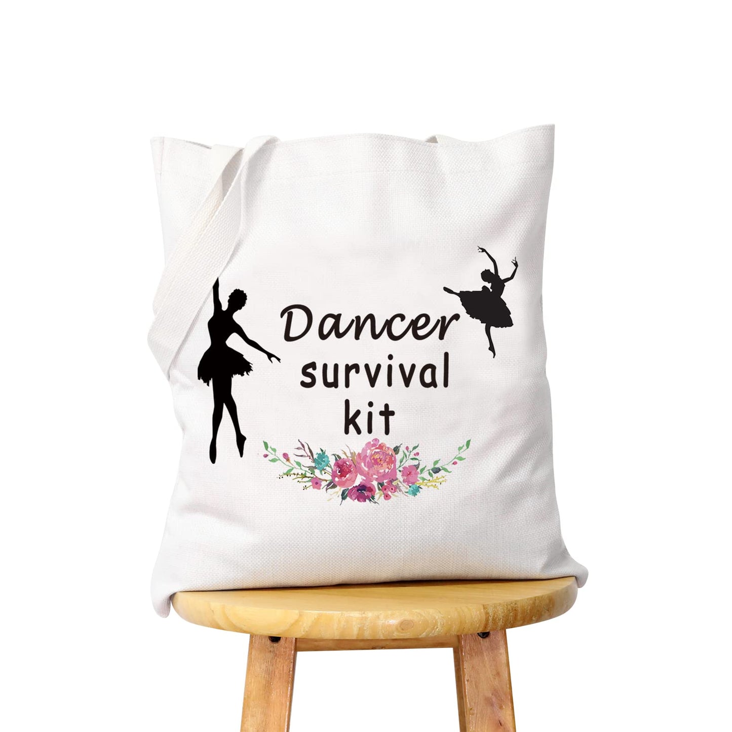 WCGXKO Dancer Survival Kit Dancer Gift Zipper Pouch Makeup Bag for Dance Instructor Dance Recitals and Dance Teams (Dancer Survival tote)